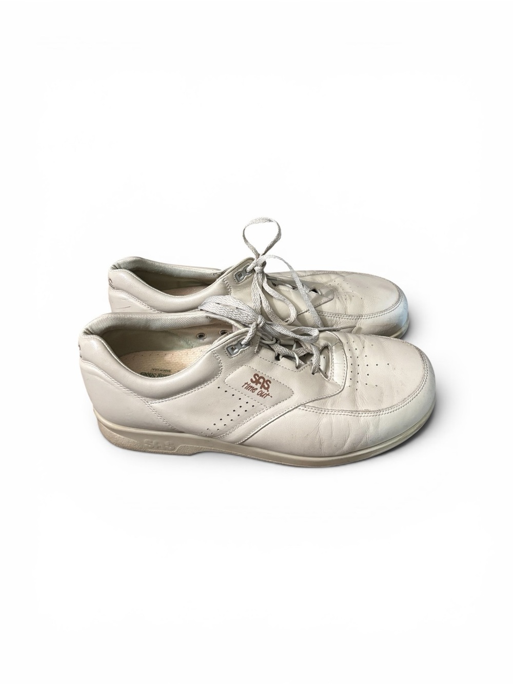 SAS Time Out Bone Color Leather Walking Sneakers size 12 men